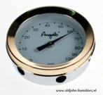 ANGELO HUMIDOR HYGROMETER 50 MM - MET MAGNEET VERGULD  ahm12, Verzenden, Nieuw, Tabaksdoos of Verpakking