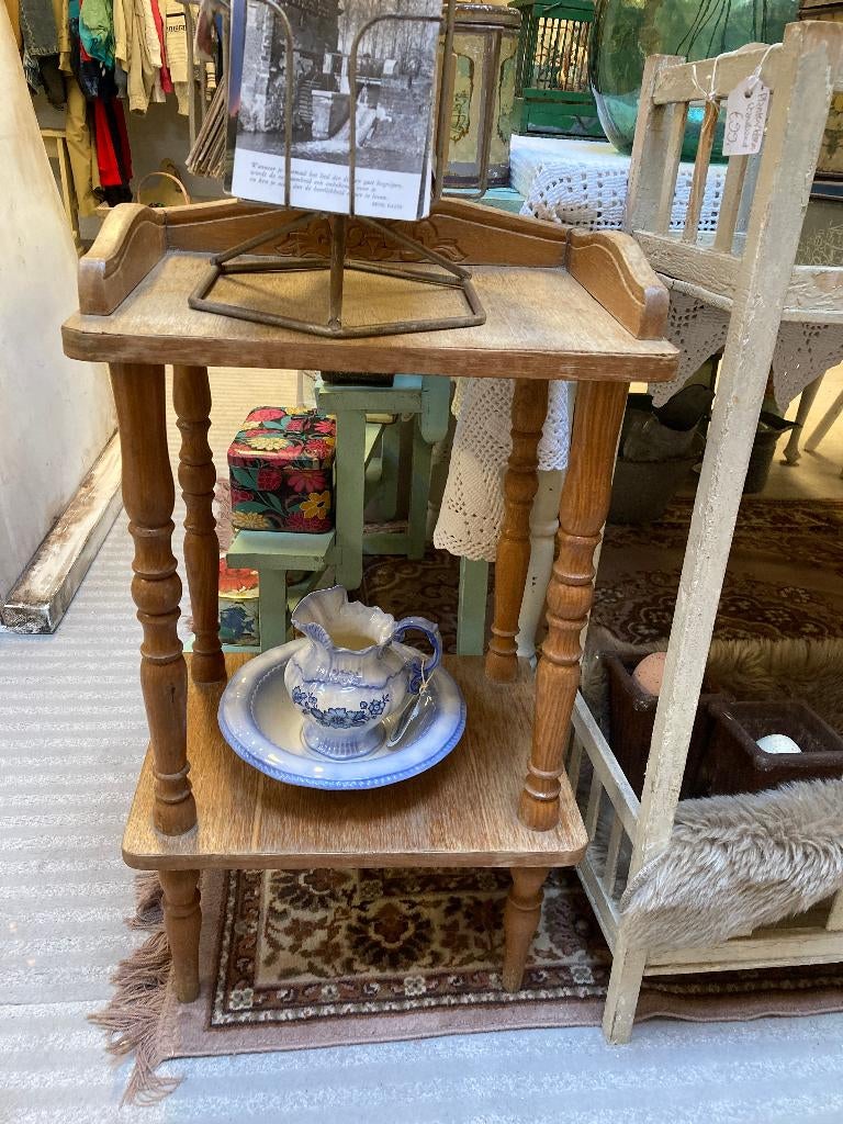 Brocante houten telefoonkastje -  nachtkastje, Ophalen