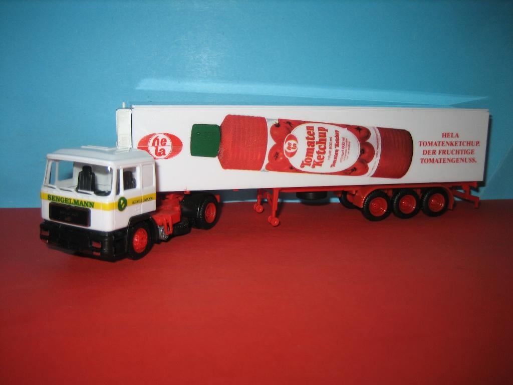 Sengelmann-MAN met oplegger  Herpa, Ophalen of Verzenden, Zo goed als nieuw, Bus of Vrachtwagen, Herpa