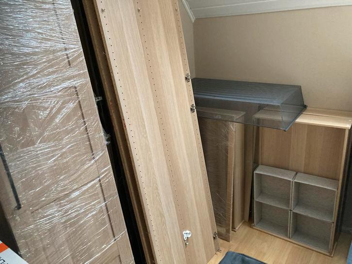 IKEA Pax kast met 2 glasdeuren en handige indeling, Huis en Inrichting, Kasten | Kledingkasten, Zo goed als nieuw, 200 cm of meer