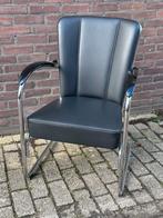 Gispen 412S Dutch originals, Ophalen, Zwart, Leer, Zo goed als nieuw