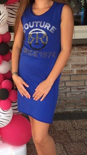 RICH ! Jurk kobalt/konings blauw strass mt. 14 (164/176), Ophalen of Verzenden, Zo goed als nieuw, Meisje, Jurk of Rok