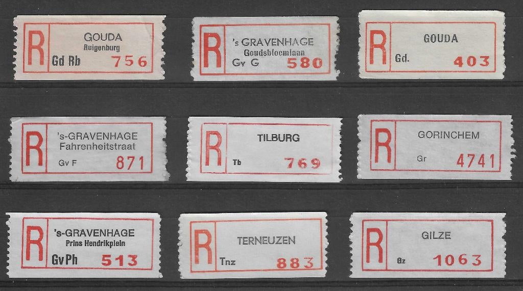 Nederland Aantekenstrookjes - 17, Postzegels en Munten, Postzegels | Nederland, Ophalen of Verzenden, Na 1940