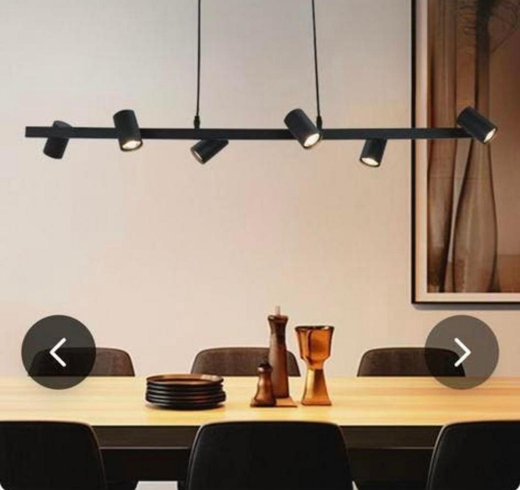 Moderne hanglamp zwart, Carlos, Huis en Inrichting, Lampen | Hanglampen, !, !, Ophalen of Verzenden, Zo goed als nieuw