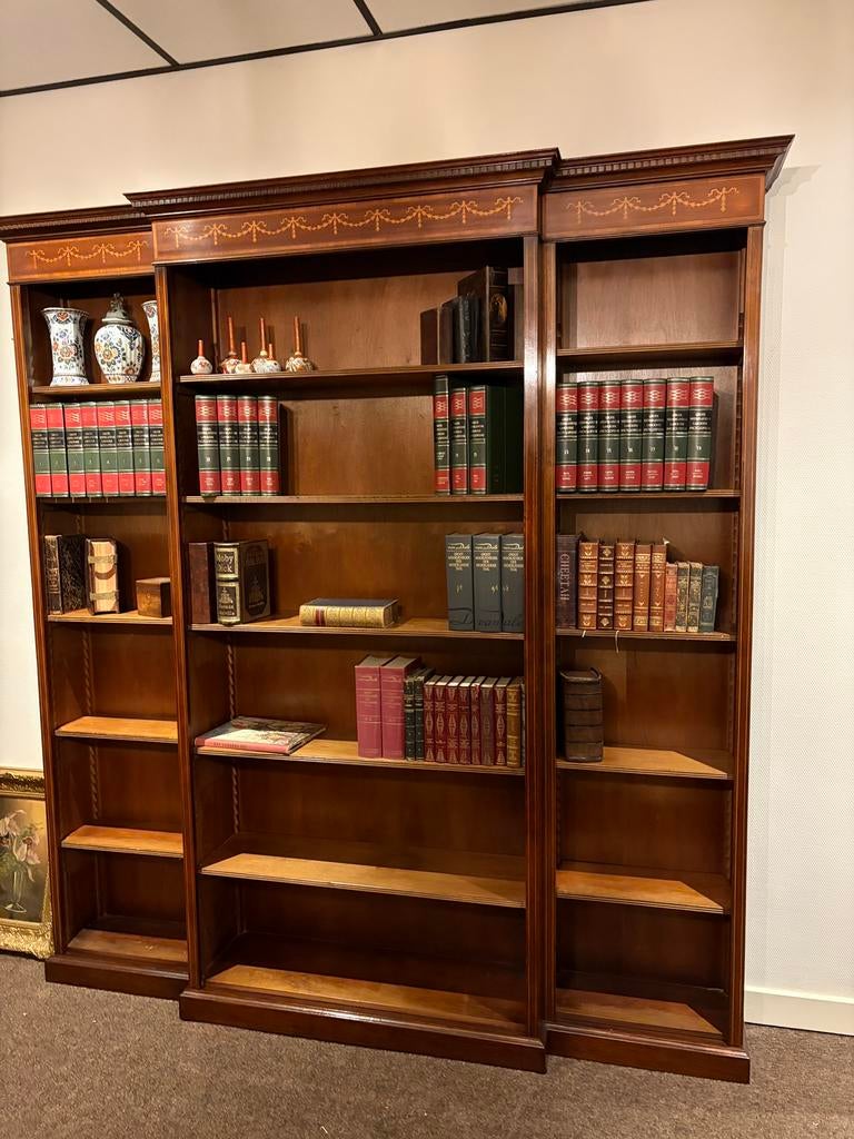 Oude engelse boekenkast met stelbare schappen, Antiek en Kunst, Ophalen