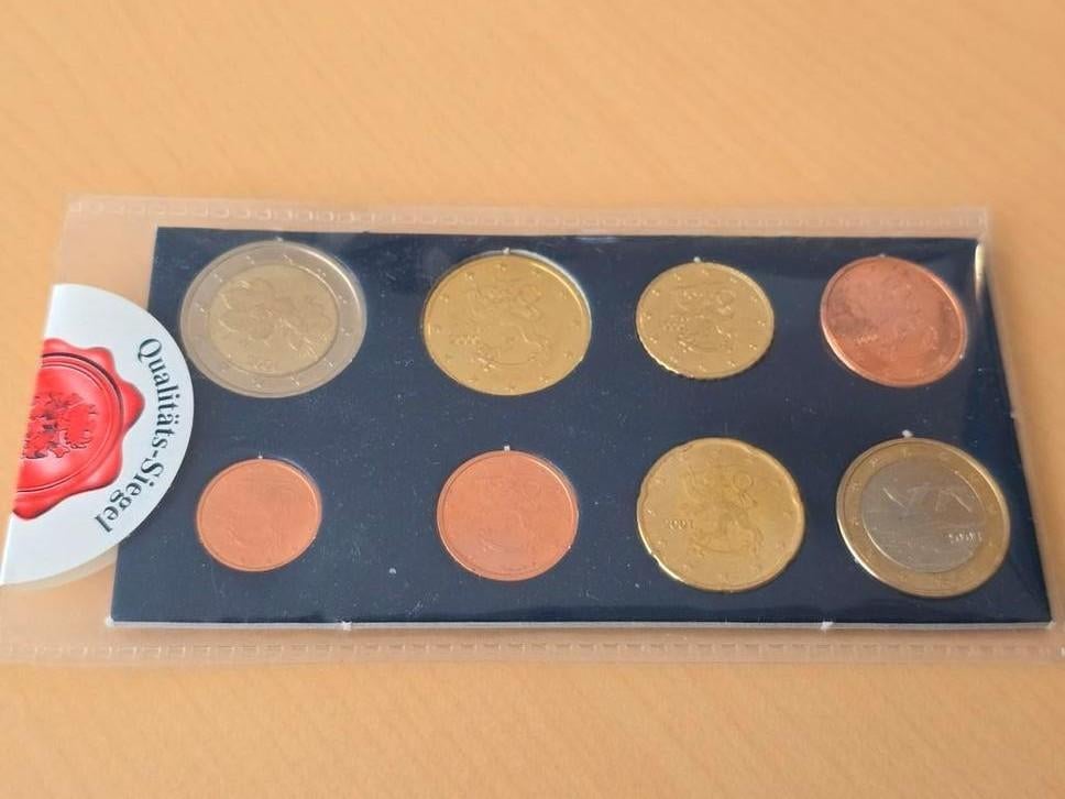 Finse Euro Muntset 2000-2004 met bijzonder 2 Euro variant, Ophalen of Verzenden, Finland, Overige waardes, Setje