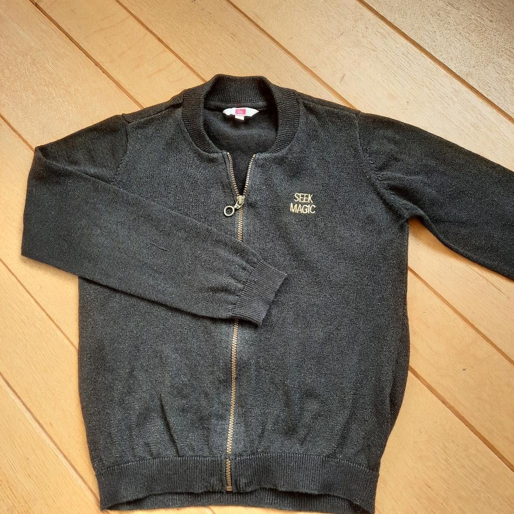 WE vest zwart glitter maat 134/140, WE, Meisje, Trui of Vest, Ophalen of Verzenden