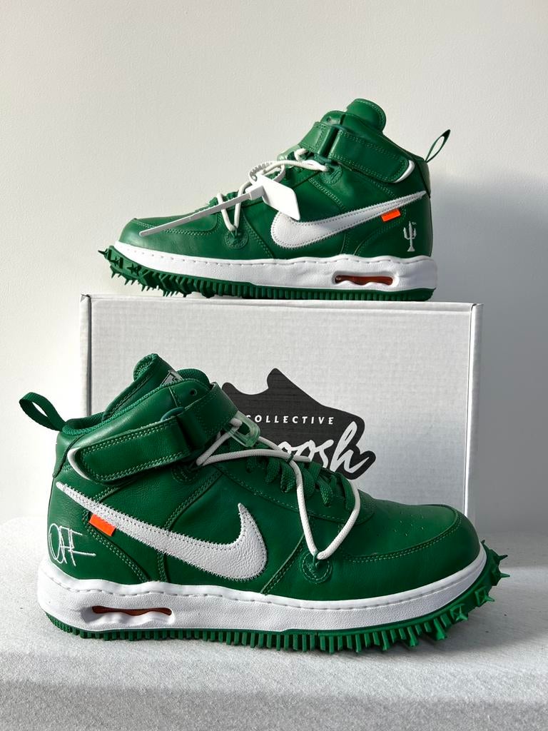 Nike Air Force 1 Mid Off-White Pine Green (EU 47,5), Overige kleuren, Nike, Ophalen of Verzenden, Sneakers of Gympen