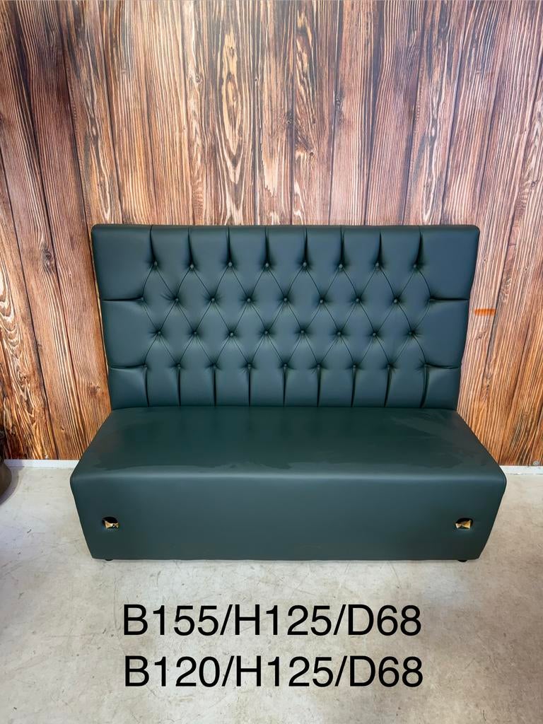 Strakke en stijlvolle horeca bank, Ophalen, Zo goed als nieuw, Tweepersoons