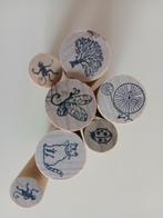 Leuke houten stempels met diverse afbeeldingen, Ophalen of Verzenden, Gebruikt, Houten stempel
