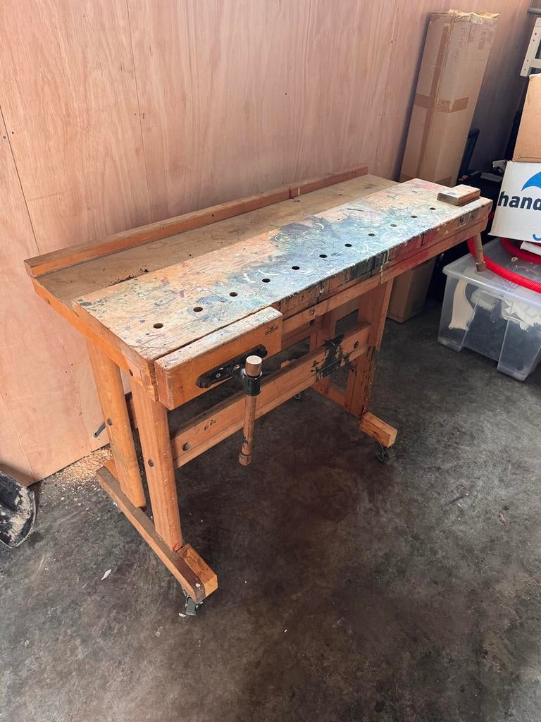 Werkbank Nooitgedacht 130x58cm, Ophalen, Gebruikt, 120 tot 170 cm, Bankschroef