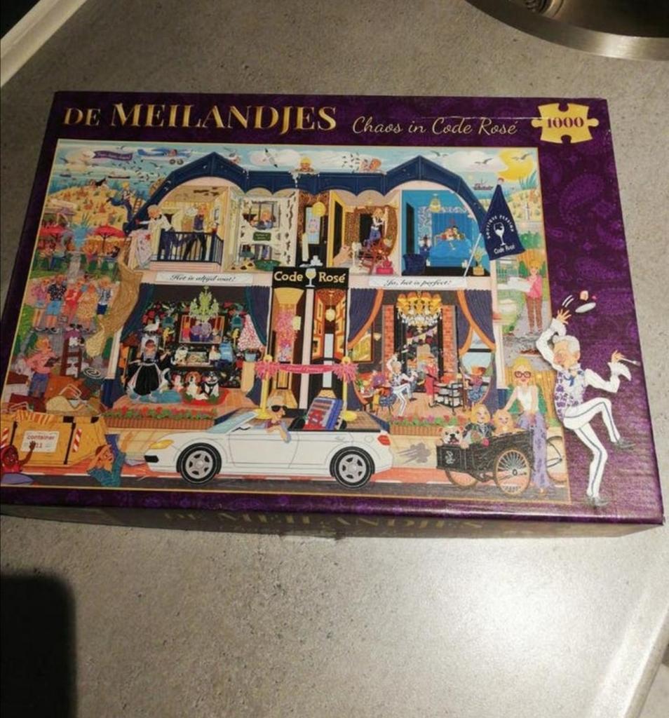 Puzzel de Meilandjes, chaos in code rose 1000 stukjes, Ophalen of Verzenden, 500 t/m 1500 stukjes, Zo goed als nieuw, Legpuzzel