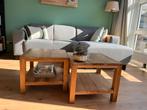 2 houten salontafels 50 x 50 x 42 cm, Huis en Inrichting, Ophalen, Gebruikt, 50 tot 100 cm, 50 tot 100 cm