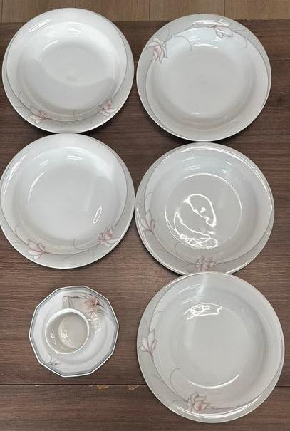 Winterling Bavaria servies met roosmotief, 7 stuks, Antiek en Kunst, Ophalen of Verzenden