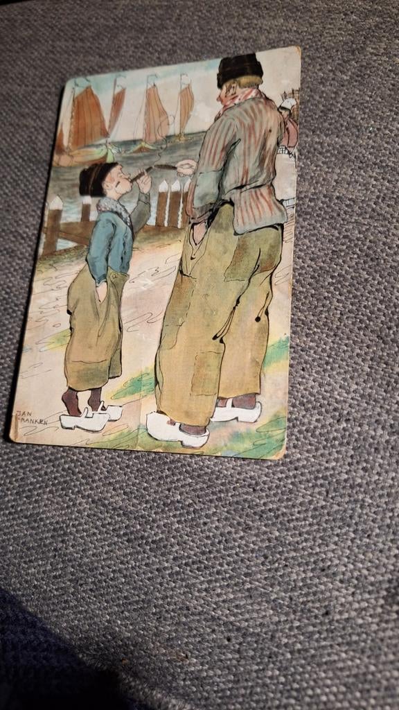 Anzichtkaart Jan Franken - Vissers aan de kade, Ophalen of Verzenden