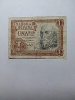 Spanje 1 peseta 1953, Postzegels en Munten, Bankbiljetten | Europa | Niet-Eurobiljetten, Ophalen of Verzenden, Overige landen