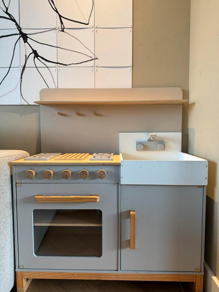 Houten speelgoedkeuken van MUSTERKIND, Kinderen en Baby's, Speelgoed | Speelkeukens, Gebruikt, Ophalen