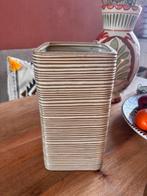 Hoge vaas/ bloempot naturel rib, Ophalen of Verzenden, Gebruikt