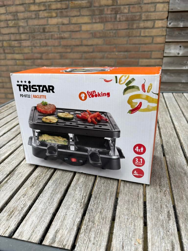 Tristar Mini Gourmet Set Raclette PD-8722 voor 4 personen, Ophalen, Zo goed als nieuw, 4 t/m 7 personen