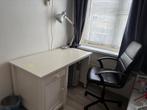 ikea classy witte houten bureau, Ophalen, Gebruikt, Vintage, IKEA