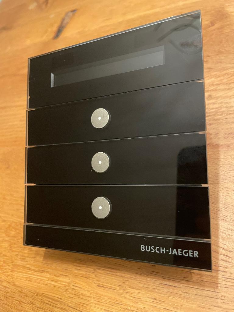 Knx Busch Jeager Prion tasters zwart 2stk, Ophalen of Verzenden, Zo goed als nieuw