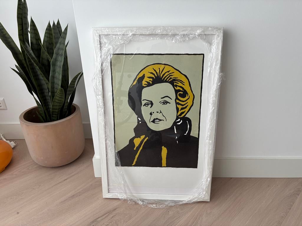 Kunst | Ruud Becker - Koningin 60 jaar, Antiek en Kunst, Kunst | Litho's en Zeefdrukken, Ophalen