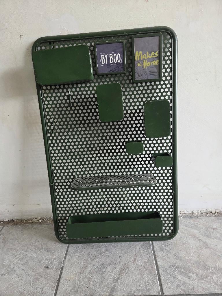 Wandbord, Ophalen, Metaal, Groen, Industrieel