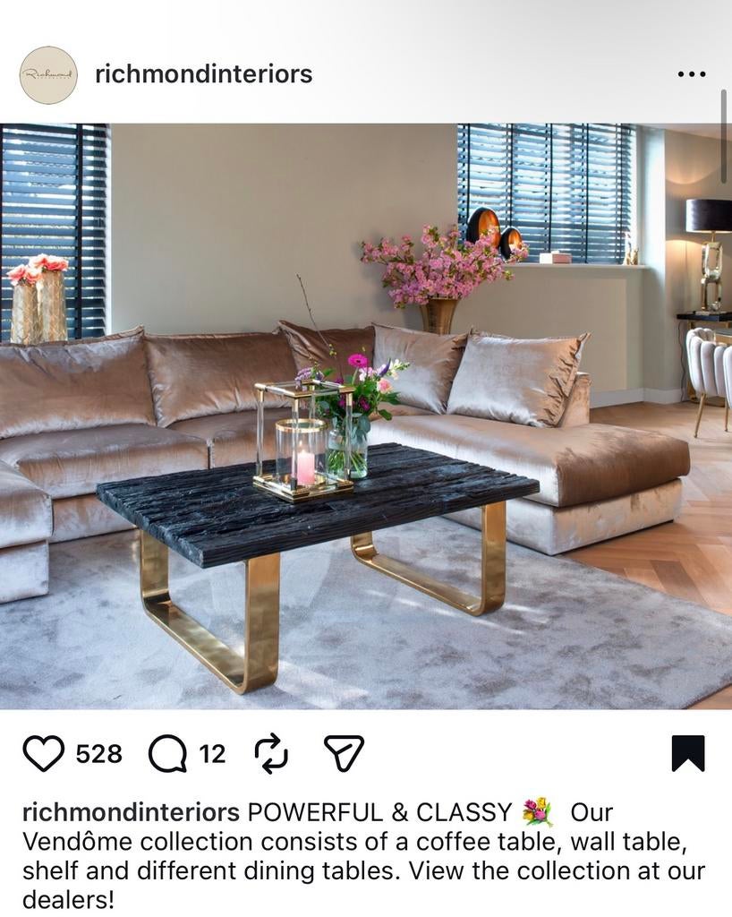 Richmond Salontafel 130 x 80cm, Ophalen, 100 tot 150 cm, 50 tot 75 cm, Rechthoekig