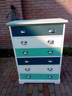 Gekleurd ladekast met 6 lades, Ophalen, 50 tot 100 cm, 3 of 4 laden, Minder dan 100 cm