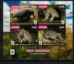 GUYANA 2016 PF WWF BLOK GORDELDIER WILDLIFE ZOOGDIEREN, Verzenden, Postfris, Dier of Natuur