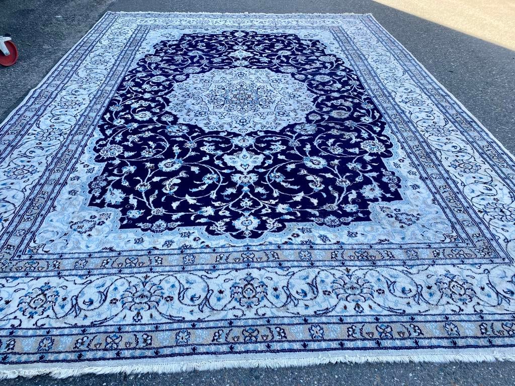 origineel handgeknoopt perzisch nain tapijt 410x295cm, ., 200 cm of meer, Ophalen of Verzenden, Zo goed als nieuw