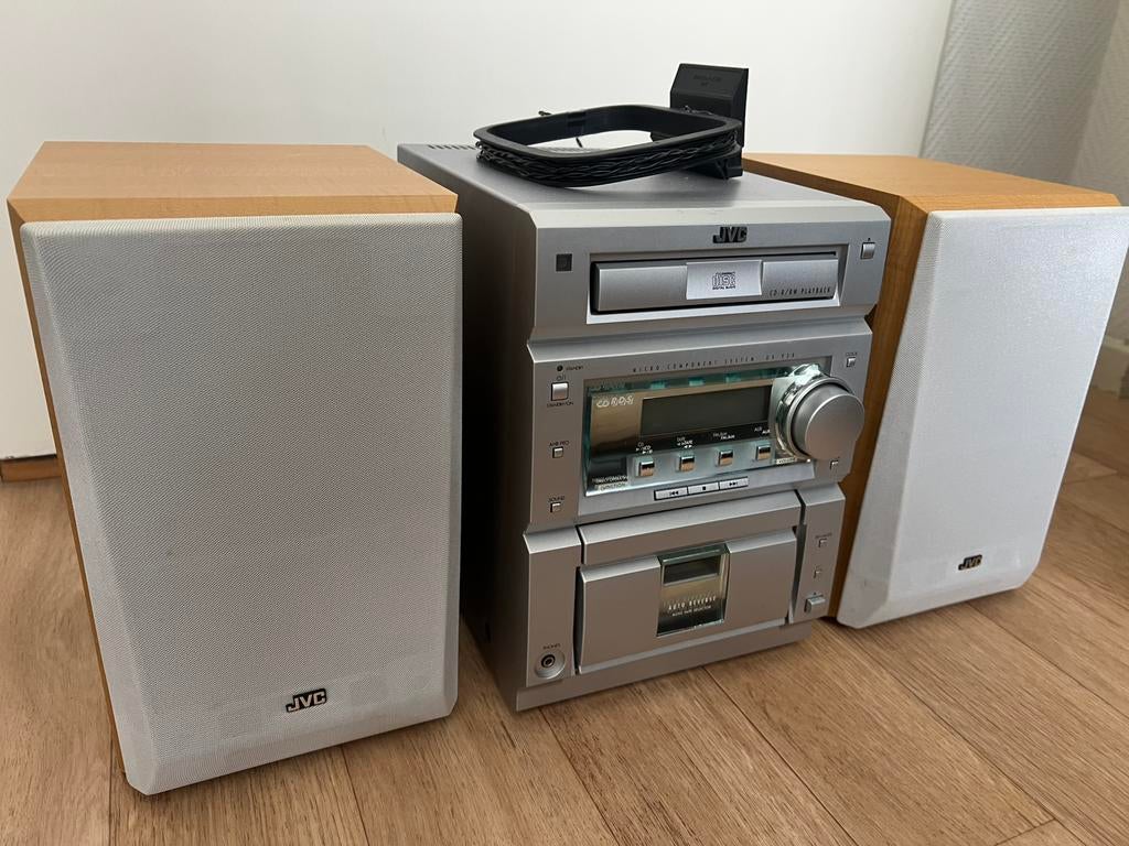 JVC UX-P3R stereoset radio cd speler casettedeck compleet, Ophalen of Verzenden, Zo goed als nieuw, JVC