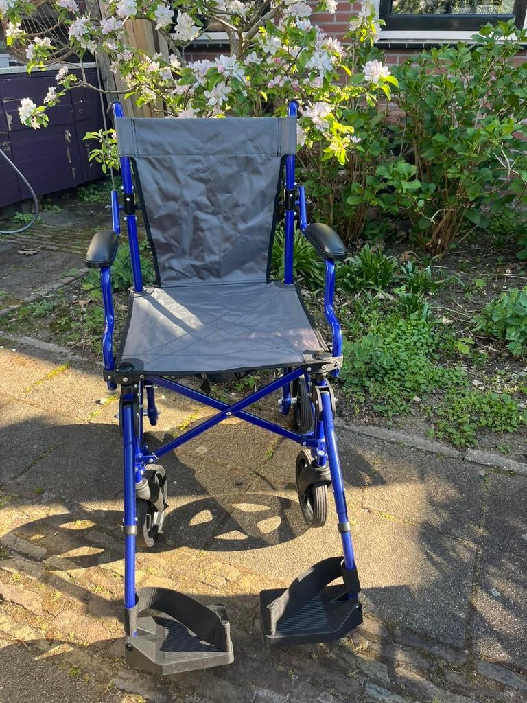 Opvouwbare lichtgewicht rolstoel travel reis reizen, Ophalen of Verzenden, Zo goed als nieuw