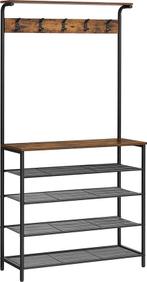 Kapstok – 80x31,5x183,5 cm – Met Schoenenrek & Haken, Zo goed als nieuw, 150 tot 200 cm, Hout, Ophalen