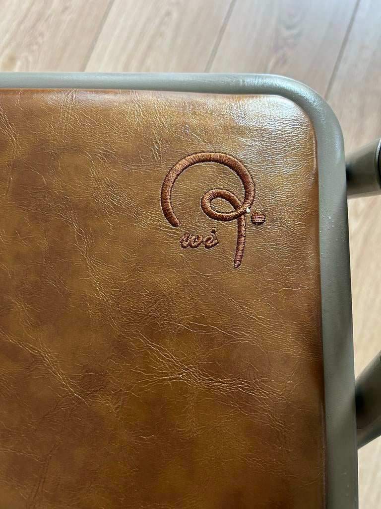 easyoga Topro Yoga Stoel – Leerlook A8 Grijs/Bruin, Sport en Fitness, Yoga en Pilates, Ophalen, Zo goed als nieuw