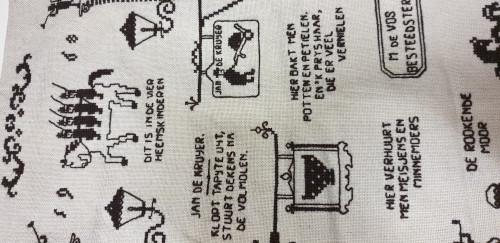wandhanger geborduurd, Ophalen of Verzenden, 'T Olde Gre-j, Info@toldegrej.nl, Endepoelstraat 20f Didam