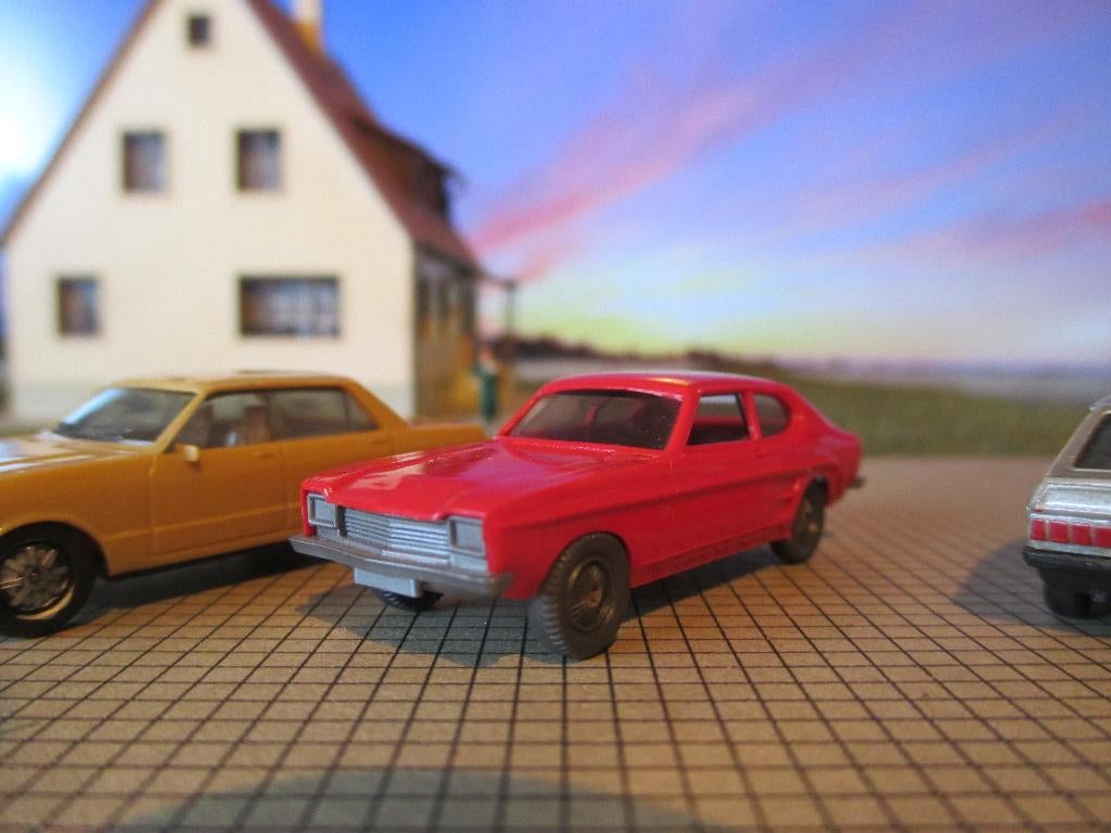 1968 Ford Capri Mk.1 - Wiking rood voor Fleischmann wagons, Ophalen of Verzenden, Zo goed als nieuw, Auto