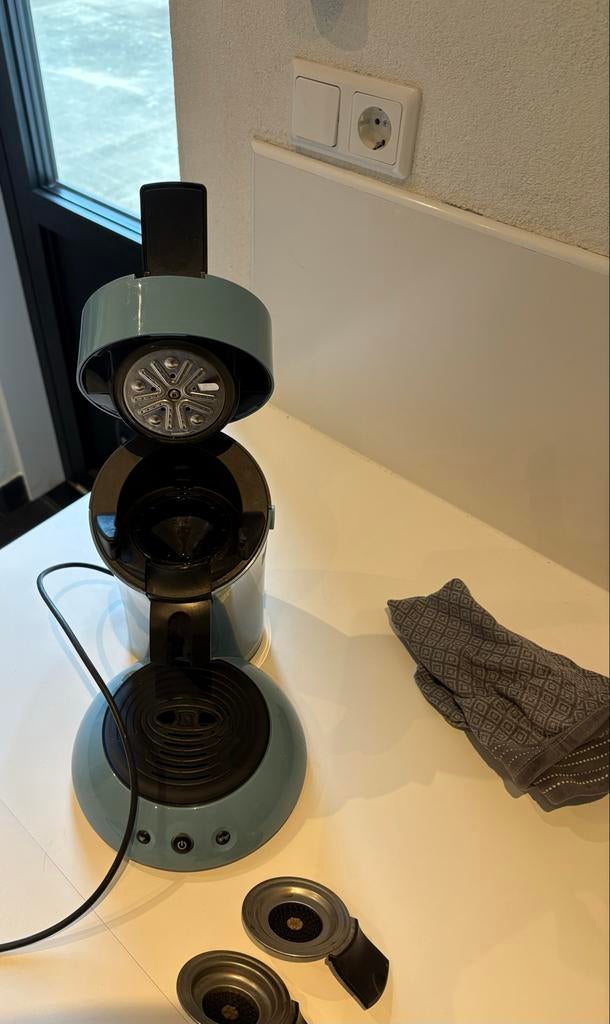 Philips Senseo koffiezetapparaat - Hip blauw, goed werkend, Witgoed en Apparatuur, Koffiezetapparaten, Ophalen, Koffiepads en cups