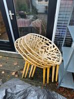 4x gele tuinstoel kunststof - 40 euro in totaal, Ophalen, Gebruikt, Kunststof