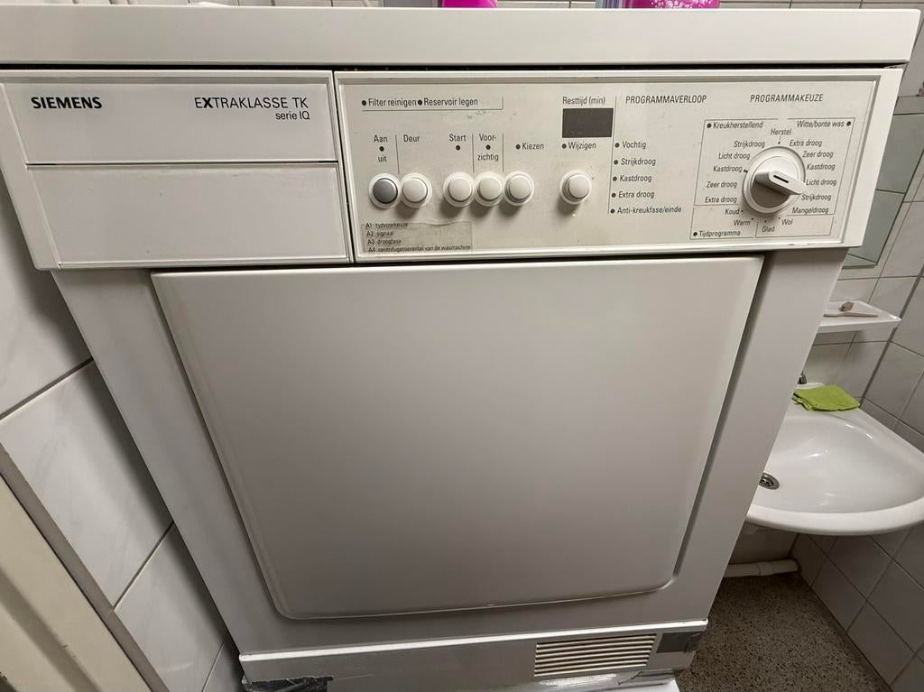 Siemens iQ wasdroger, Ophalen, 1200 tot 1600 toeren, Gebruikt, 8 tot 10 kg