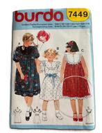 Vintage kinder naaipatroon - jurk 104 t/m 176 - Burda 7449, Overige typen, Kind, Zo goed als nieuw, Burda