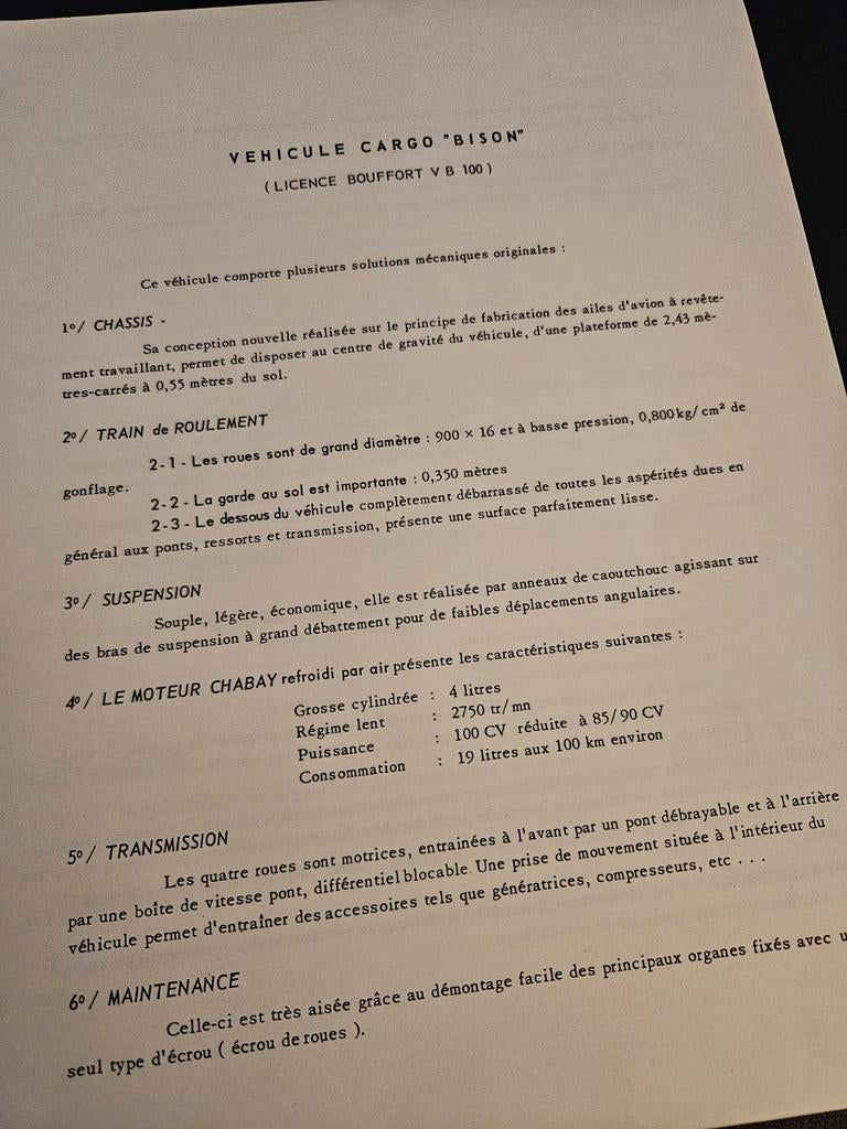 Brochure Batignolles-Chatillon Bison, Boeken, Ophalen of Verzenden, Zo goed als nieuw, Overige merken