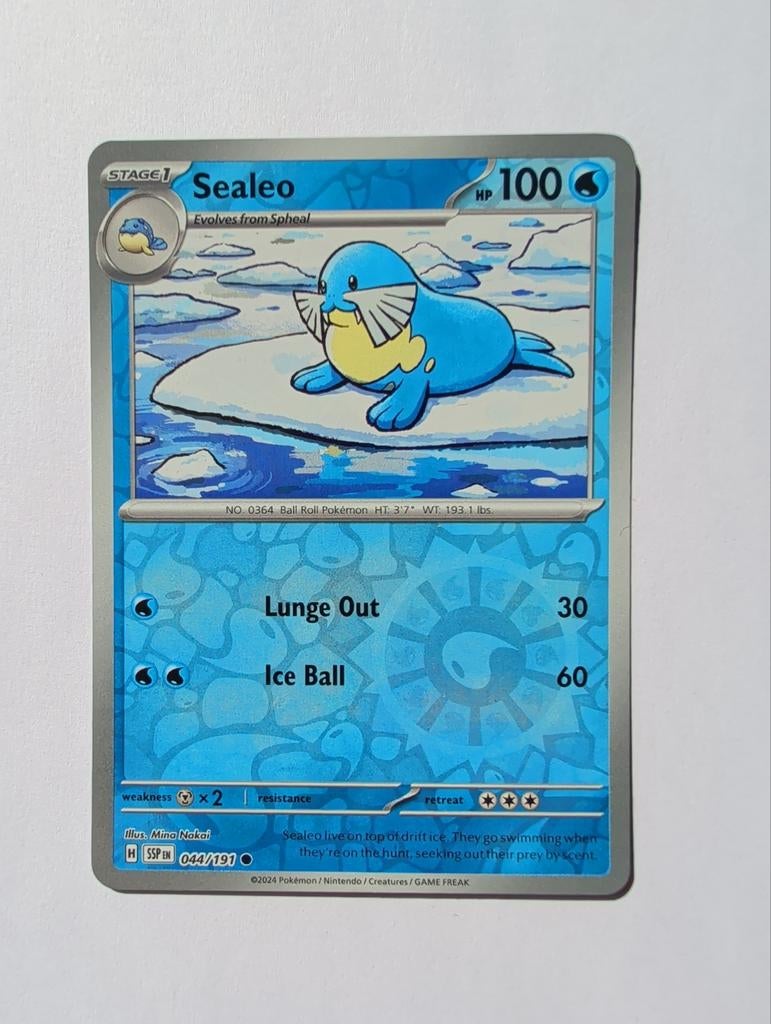 Pokémon Kaart Sealeo 044/191 SSF, Verzenden, Zo goed als nieuw, Losse kaart