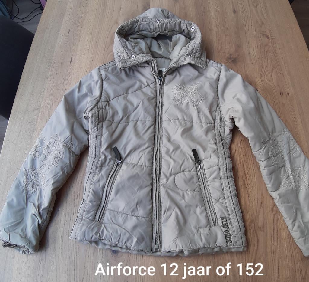 Beige jas van Airforce maat 152, Meisje, Ophalen of Verzenden, Zo goed als nieuw, Airforce