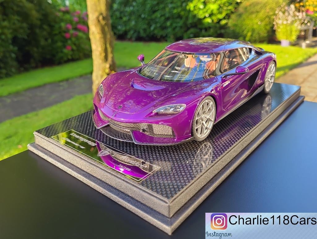 FrontiArt 1/18 Koenigsegg Gemera – Purple, Ophalen of Verzenden, Nieuw, Auto, Overige merken