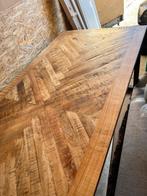 Eettafel / Bureau 220.5x90.5cm met zwart ijzeren onderstel, Ophalen, Gebruikt, 200 cm of meer, 50 tot 100 cm