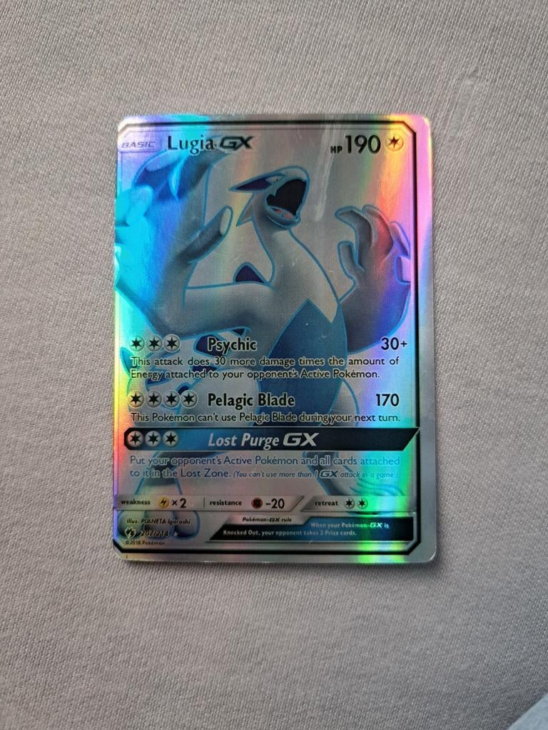 Lugia GX - Beschadigde Randen, Ophalen of Verzenden, Gebruikt, Losse kaart