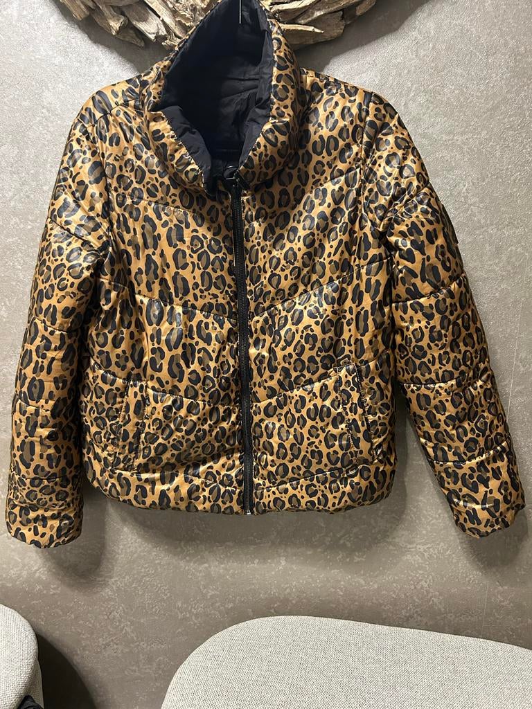 DKNY Sport Jas - Luipaardprint - Maat S, Kleding | Dames, Jassen | Winter, Ophalen of Verzenden, Zo goed als nieuw, Maat 36 (S)