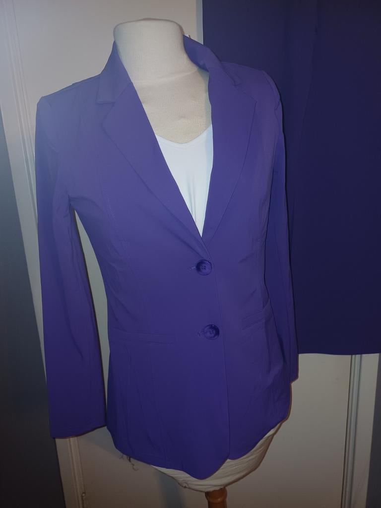 Nicolette Kluijver Purple Travel midlang blazer M, Maat 38/40 (M), Paars, Nieuw, Ophalen of Verzenden