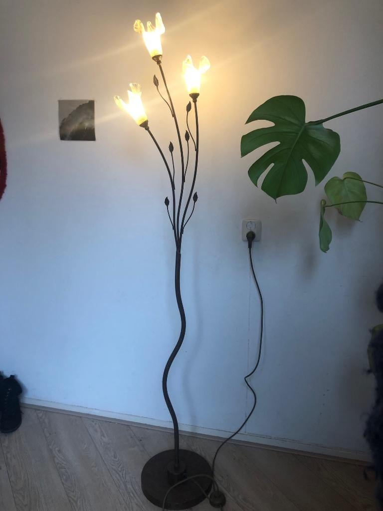 stalamp met kelkjes glas, Ophalen of Verzenden